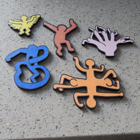 Fridge Magnets Inspired by Keith Haring Graffiti  Design. - Picture 3 of 3